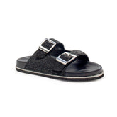 Pregunta Ciabatta Doppia Fibbia Full Strass Black